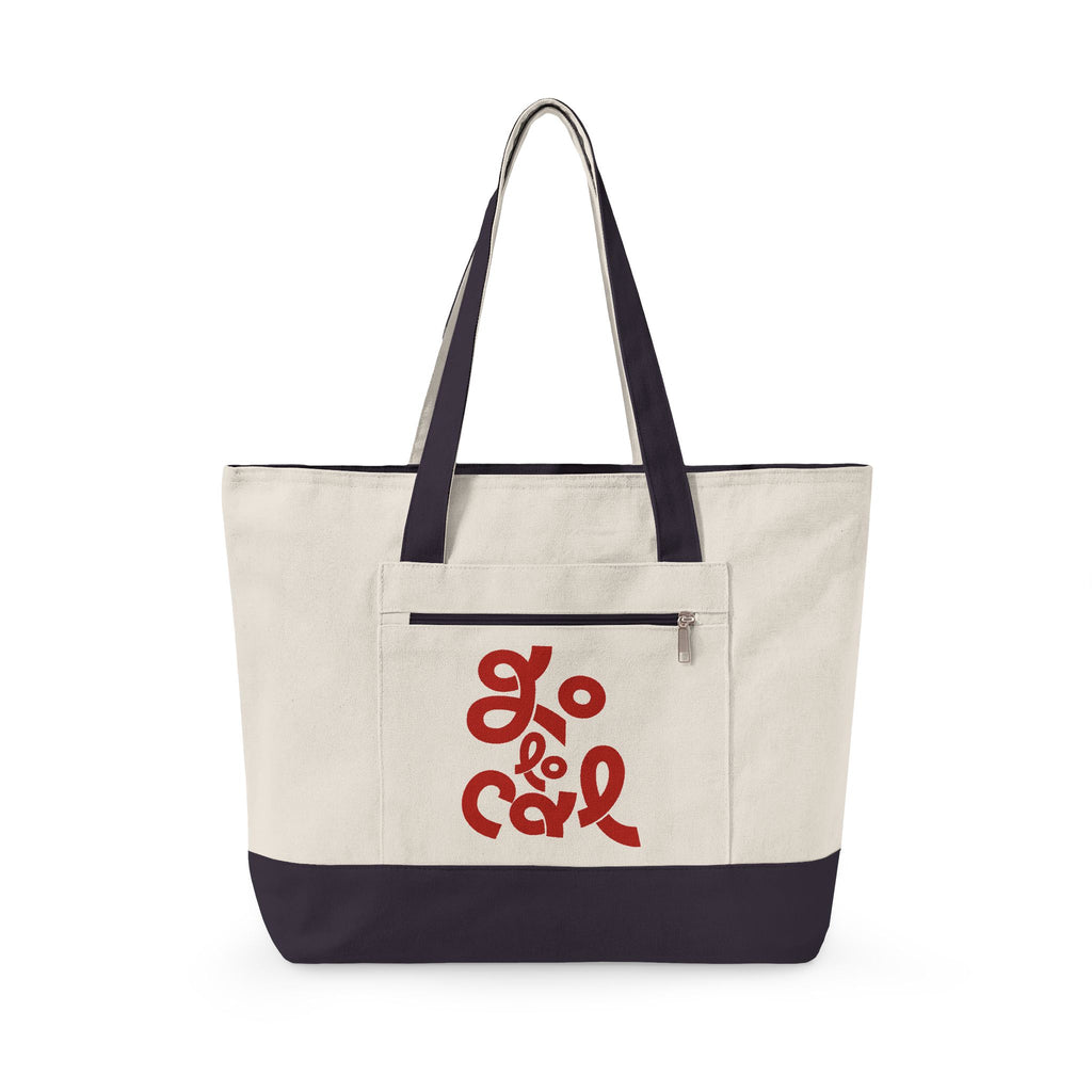 Zippered Canvas Tote