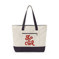 Zippered Canvas Tote